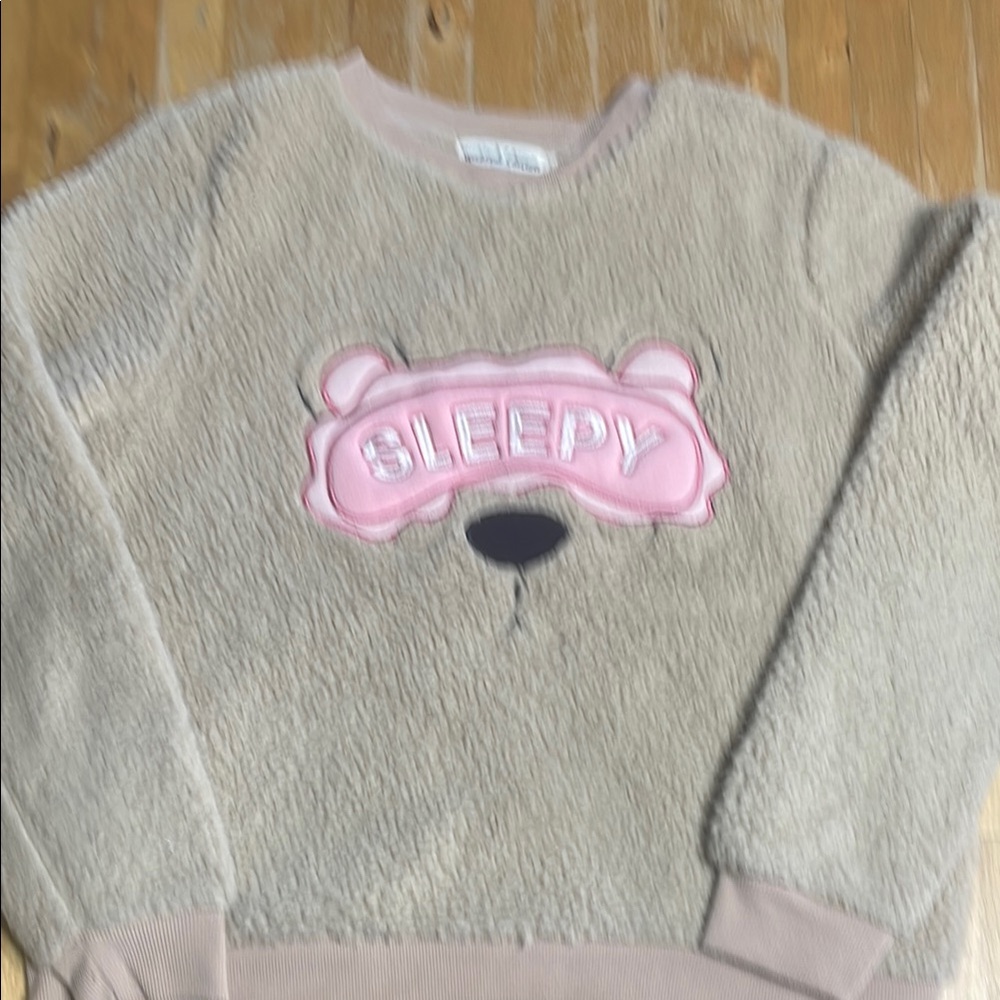 Weekend Edition Sleepy Bear Sherpa Sweater